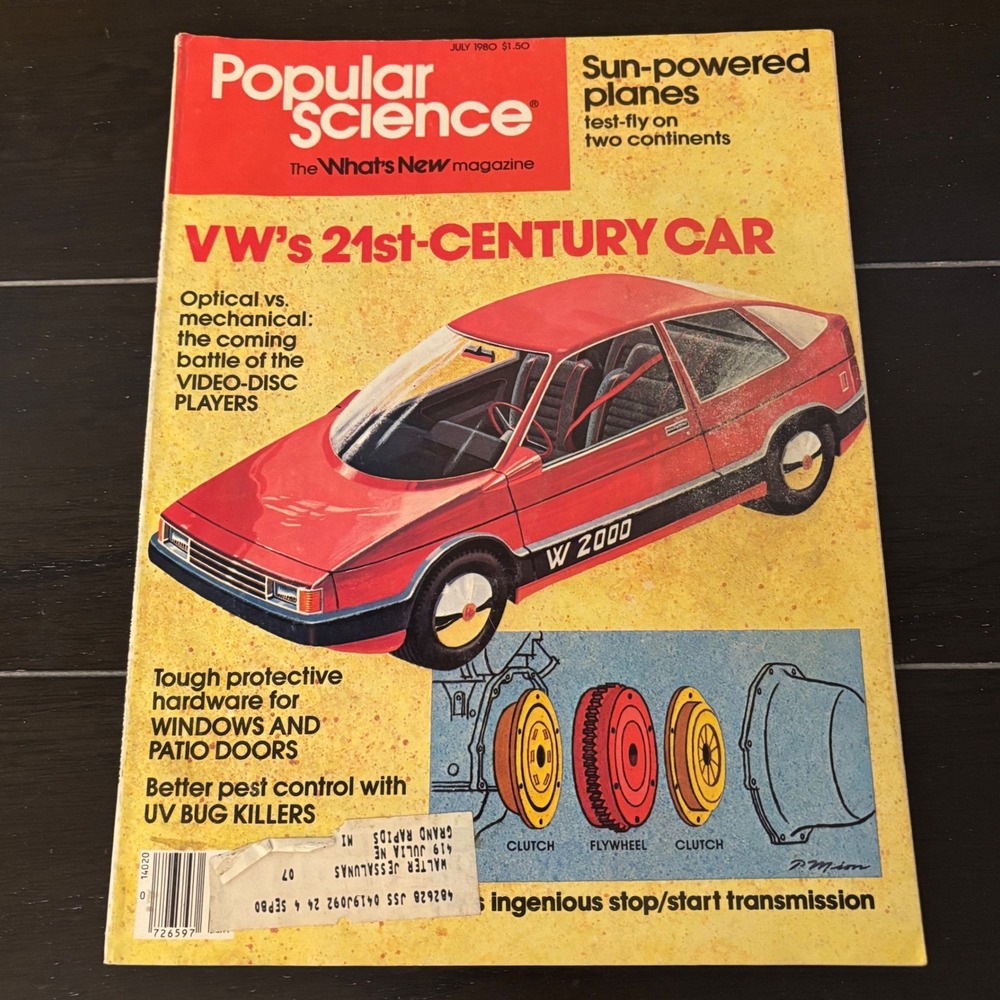 Popular Science Magazine | July 1980 | VW 21st Century Car | Vintage Ads
